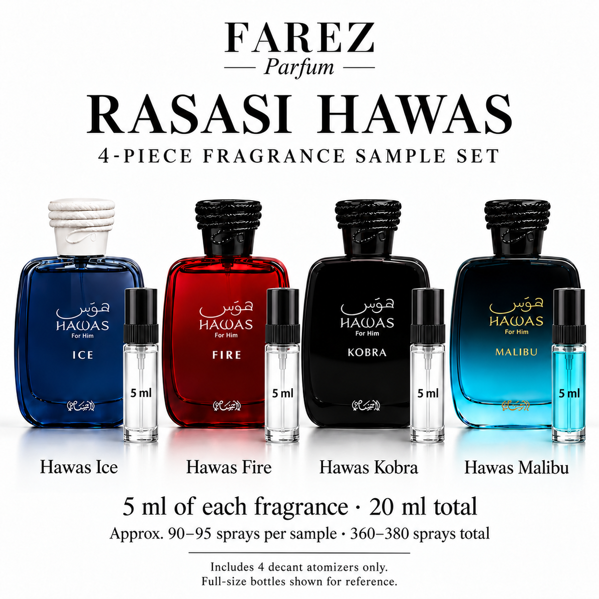 Hawas Rasasi Discovery Set 4 Fragances